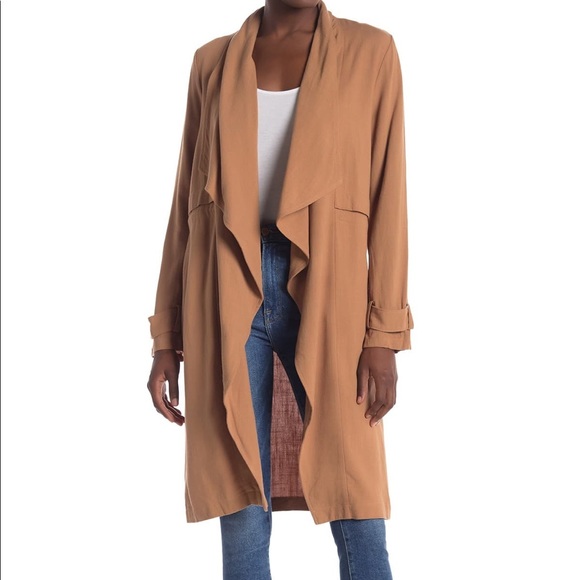 Elodie Jackets & Blazers - Drape Collar Trench Coat